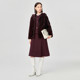 NAERSI mink fur hooded coat elegant velvet cut ripple 2025 winter new style for women