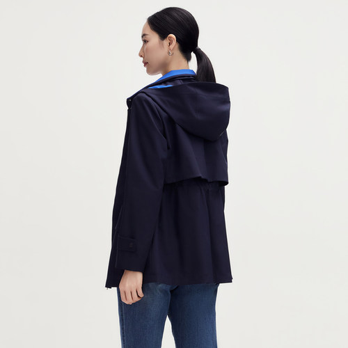 【都市户外】 NAERSI/娜尔思简约百搭长袖风衣25年秋季新款外套 - 图1