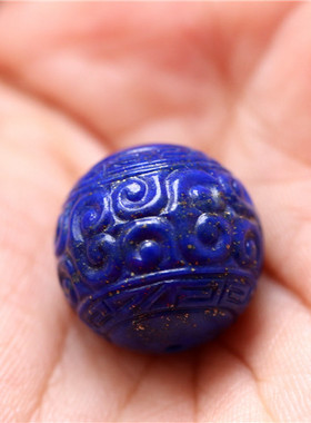 回纹珠男女款挂件背云天然青金石