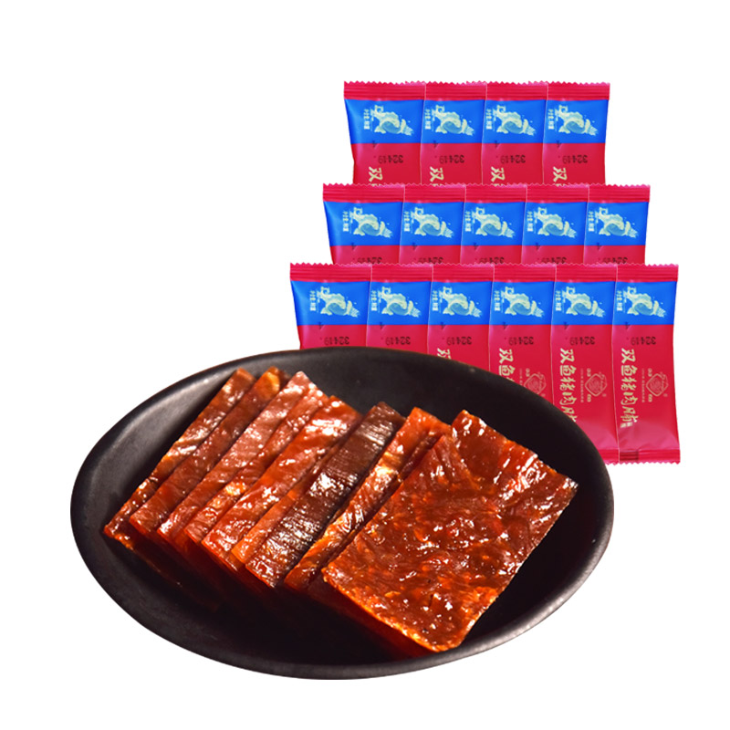 双鱼牌特级猪肉脯1000g 独立小包装靖江特产原味休闲零食肉铺散称 - 图3