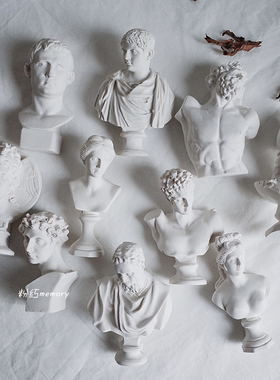 树脂迷你美术人物套装拍照石膏像