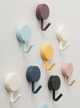 ins家居装饰马卡龙挂钩套装宿舍寝室强力粘胶免打孔家用无痕粘钩