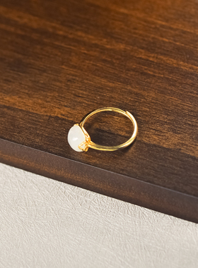 【翠禧珠宝】天然和田玉方糖戒指S925银镶嵌女士新中式复古风银戒