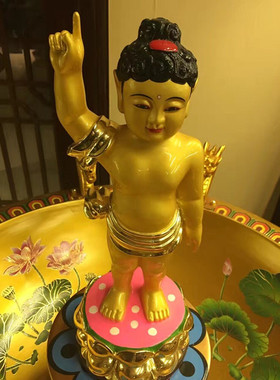 珐琅彩纯铜台湾浴佛节景泰蓝