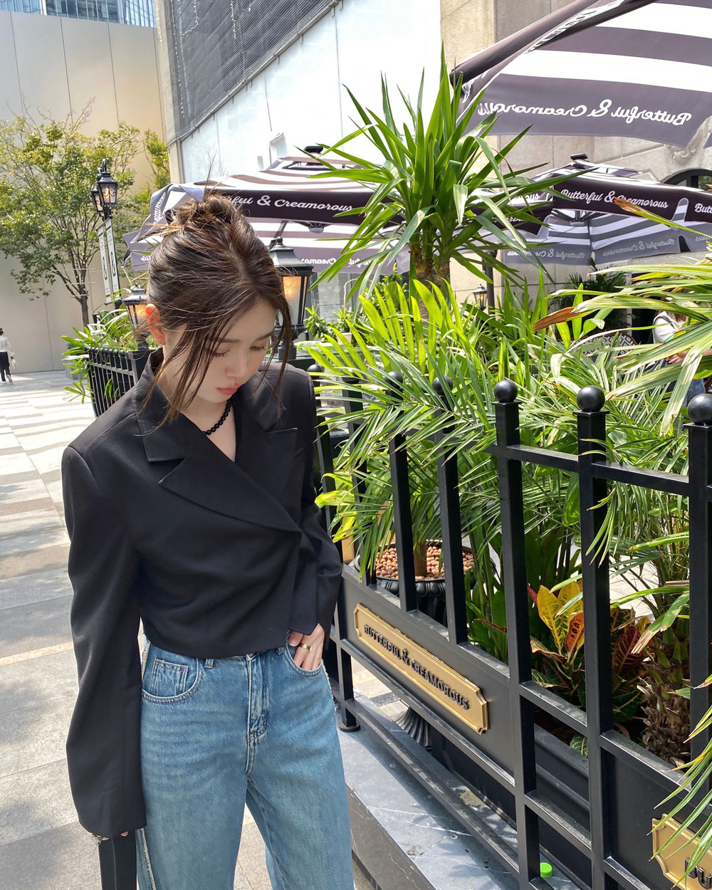THEOPENDM 2022年秋季新款温柔韩味氛围感长袖短款小西装短外套女