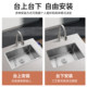 Sus304 stainless steel handmade embedded brushed sink