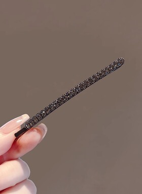 韩系新款气质简约水钻侧边对夹时尚刘海碎发一字边夹发夹夹子