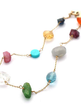 日本制代购直邮MIKIA k10 multi shape stone bracelet女款手链