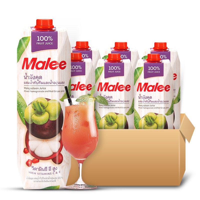 泰国进口malee玛丽山竹汁瓶水果汁 吉量食品浓缩果蔬汁