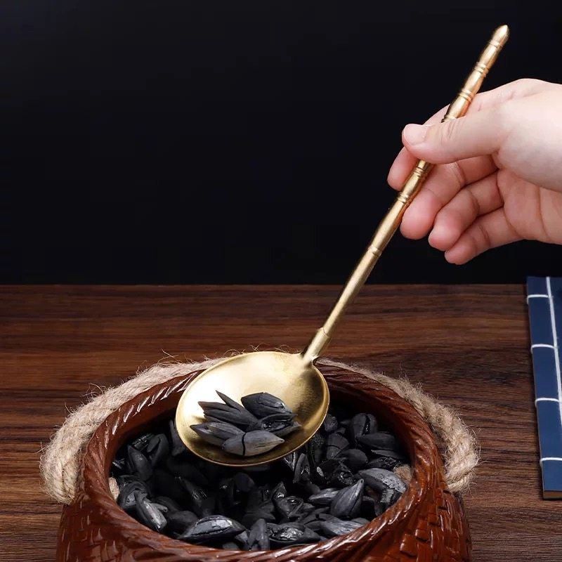 围炉煮茶炭炉工具铜件工艺品潮州功夫茶炉夹碳铜筷子钳子铲子勺子,淘宝优惠券,粉丝福利购,淘宝优惠卷