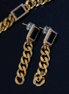 other玛瑙黄铜镀金女气项链耳环