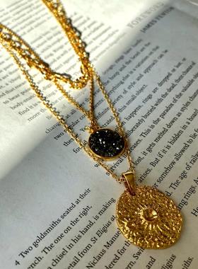 原创设计风硬币锁骨链网红同款