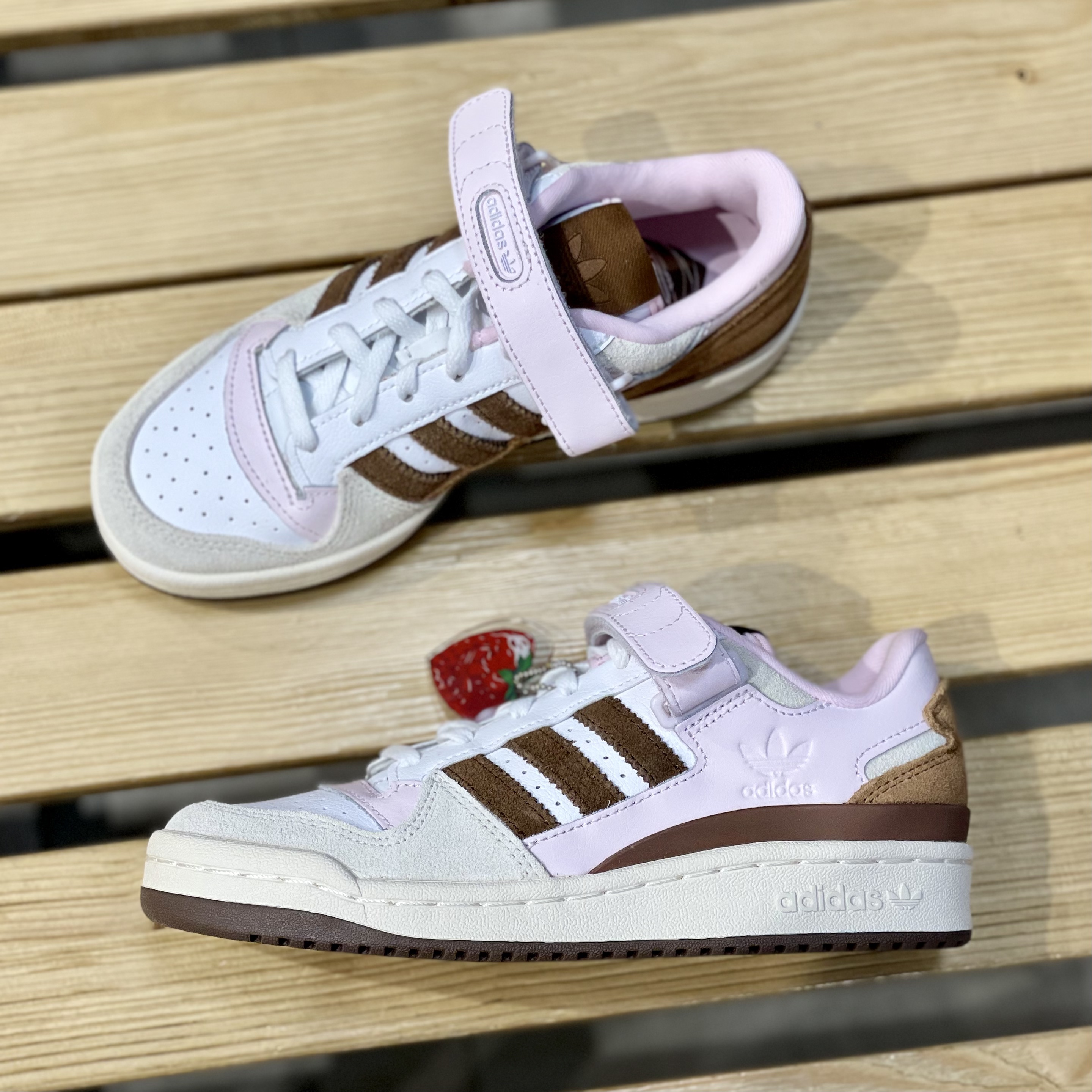 Adidas三叶草Forum 84女子经典低帮复古魔术贴情人节板鞋GY6783-图2