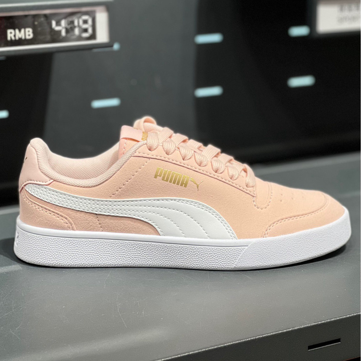 坏蛋的店 彪马Puma 女子金标皮质滑板鞋小白鞋运动休闲板鞋309668 - 图0