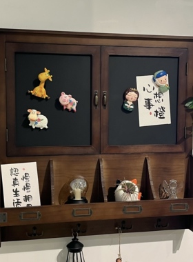 实木磁性黑板电表箱遮挡柜可开合