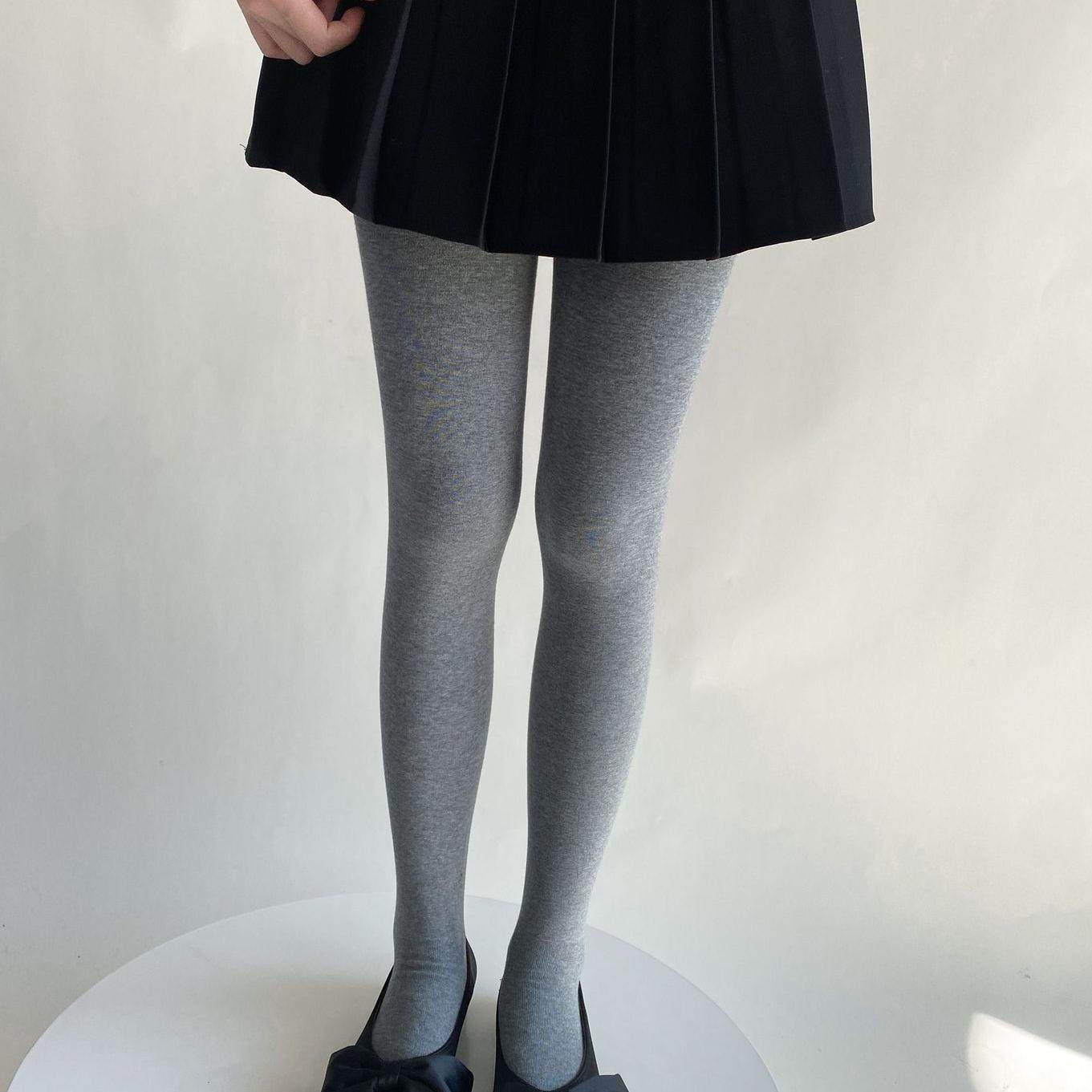 基础款春秋百搭显瘦900d竖条薄绒保暖连裤女灰色纯色打底平板袜裤,淘宝优惠券,粉丝福利购,淘宝优惠卷