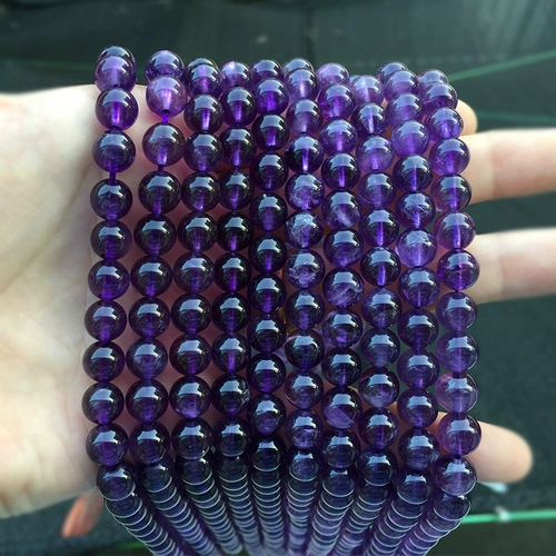 Натуральные бусины с аметистом, аксессуар, аксессуары, 4-12мм