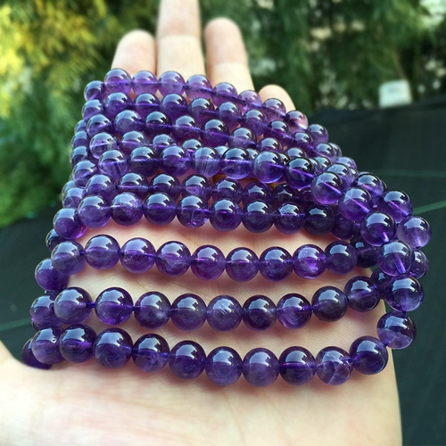 Натуральные бусины с аметистом, аксессуар, аксессуары, 4-12мм