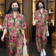 Summer plus size counters ແຂນສັ້ນ + ກາງເກງສອງສິ້ນຊຸດສໍາລັບແມ່ຍິງ