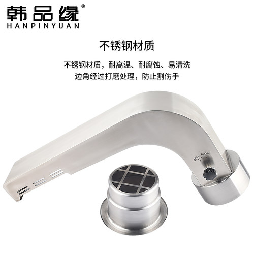韩式上排弯头烤肉炉拐脖罩商用上吸烟管道开店下排不锈钢排风包邮 - 图1