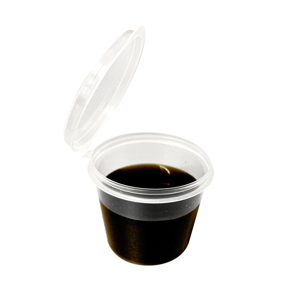 酱料杯一次性酱料盒打包调料盒辣椒油外卖带盖小餐盒塑料圆形汤碗 - 图3