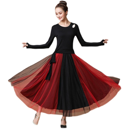 Классическая длинная юбка, танцующий летний костюм