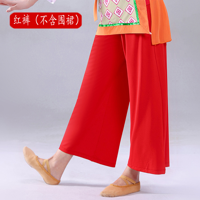 新款广场舞跳舞服装秧歌服演出服女春夏村姑采茶舞服装民族舞蹈服-图1