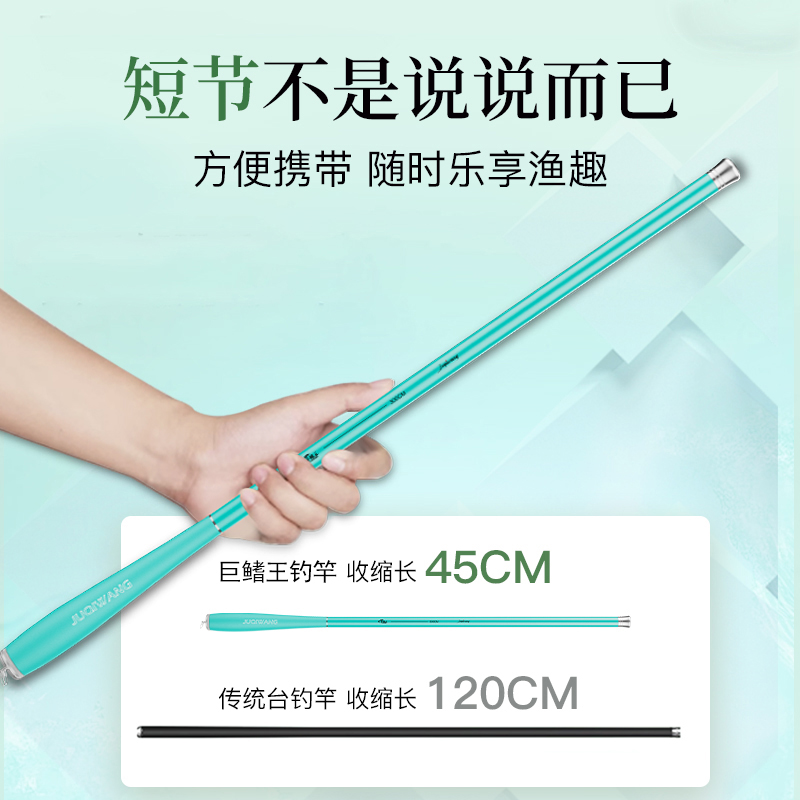 小物钓鱼竿新手入门手竿套装微物溪流竿儿童鱼竿短节便携式小手竿 - 图1