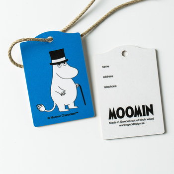 Swedish Optodesign MOOMIN Moomin suitcase luggage tag ໄມ້ hanging tag 2 pack in stock