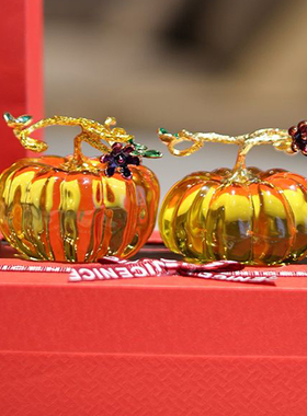 南瓜桌面琉璃南瓜伊尔思水晶摆件