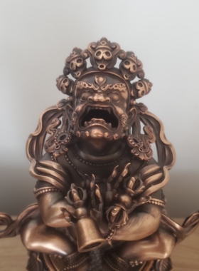 尼泊尔工艺藏传纯铜能食金刚空行母护法香炉火供炉香薰炉摆件