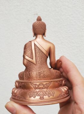 尼泊尔工艺藏传纯铜药师佛释迦牟尼佛阿弥陀佛像家居供奉车载摆件