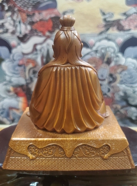 尼泊尔工艺藏传纯铜唐东杰布大师藏戏鼻祖桥梁大师家居公分紫摆件