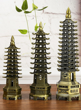 文昌塔客厅酒柜2025新款电视柜上装饰品书房电视背景墙两边的摆件