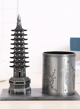 9层文昌塔笔筒办公室办公桌书房桌面学习摆件装饰品学生礼品礼物