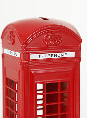 电话亭储蓄罐复古桌面摆件电视机柜高级感小众柜子客厅家庭饰品