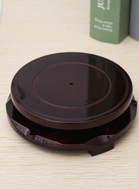 可旋转木质圆形底座客厅酒柜电视柜办公室装饰品摆件文昌塔摆放架