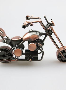 铁艺摩托车酒柜客厅摆件轻奢高级感2025新款卧室柜子小众家庭饰品