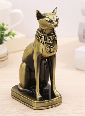 金属埃及猫模型工艺品摆件轻奢高档客厅柜子酒柜电视柜上的装饰品