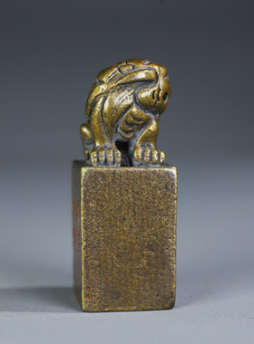 古玩杂项收藏仿古铜印章老包浆瑞兽貔貅镇纸摆件文房四宝