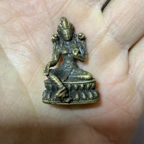 Antique Ancient Play Bronze Ware Antique Collection Brass Hide of the Mother Bodhisattva Bodhisattva Buddha Retro Mini Swing