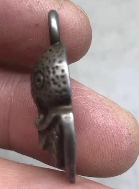 天铁托甲尸陀林主卡子吊坠藏式侧挂骷髅头法器挂饰项坠文玩配饰