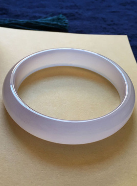 正品冰种白玛瑙手镯女冰透荔枝冻白玉髓小清新窄细镯子手环白水晶