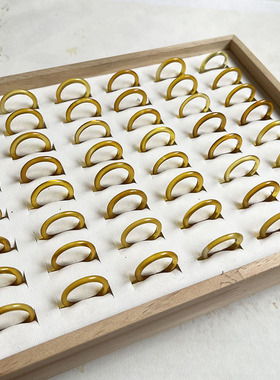 新中式好运加倍黄玛瑙玉髓戒指女款指环食指戒高级感百搭时尚礼物