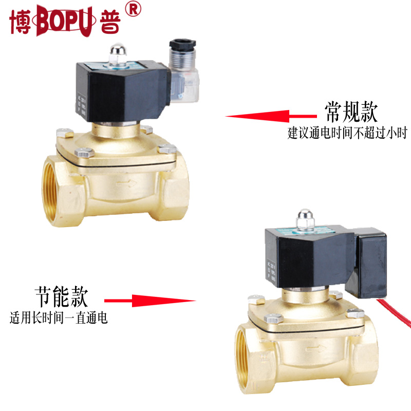 BOPU博普 气阀油阀电磁阀 2寸大口径DN50 DC24V DC12  AC220V - 图0