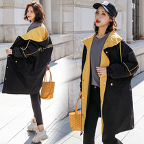 New Pregnancy Woman Dress Jacket Spring Autumn Medium Long Version Fashion Blouse Large Size Loose Cardiovert 100 Hitch Pregnant Woman Coat Windsuit