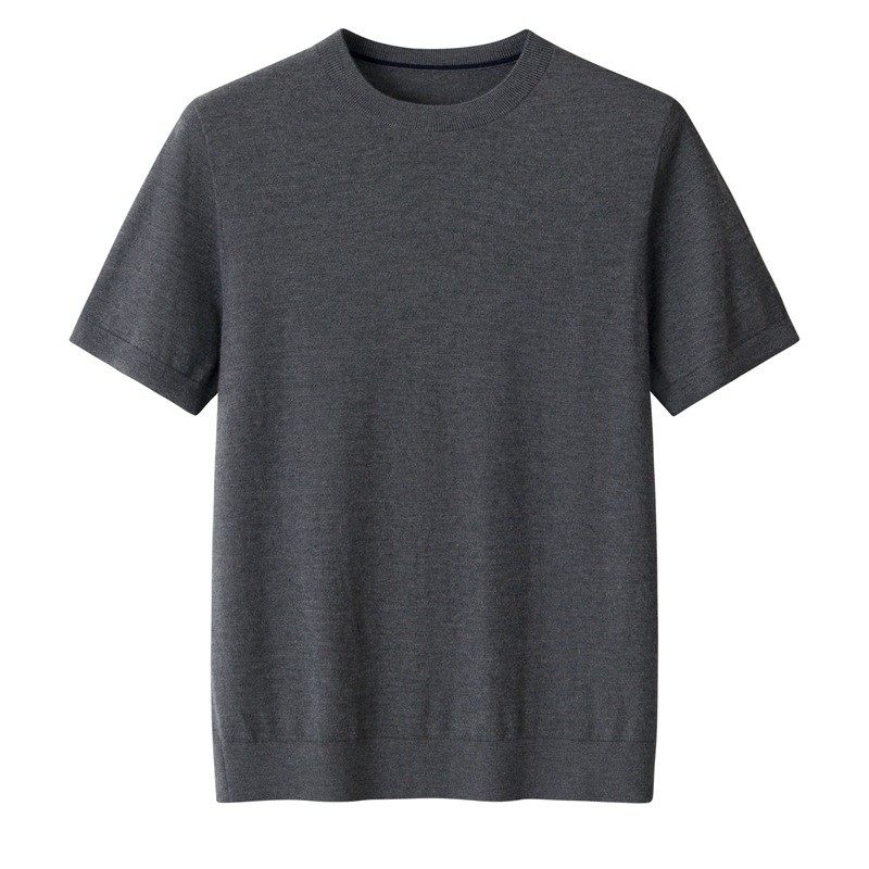 新款男士短袖商务t恤精纺山羊绒衫80支针织圆领套头百搭大码半袖,淘宝优惠券,粉丝福利购,淘宝优惠卷