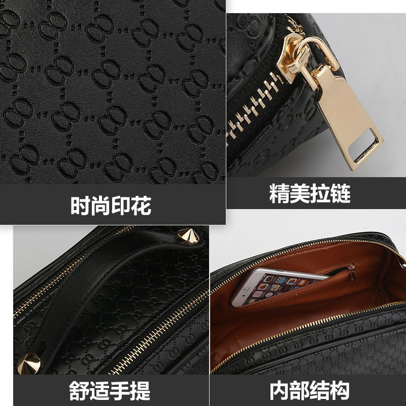 两件套波士顿子母包女士手拿化妆包 阳光美包女士包袋