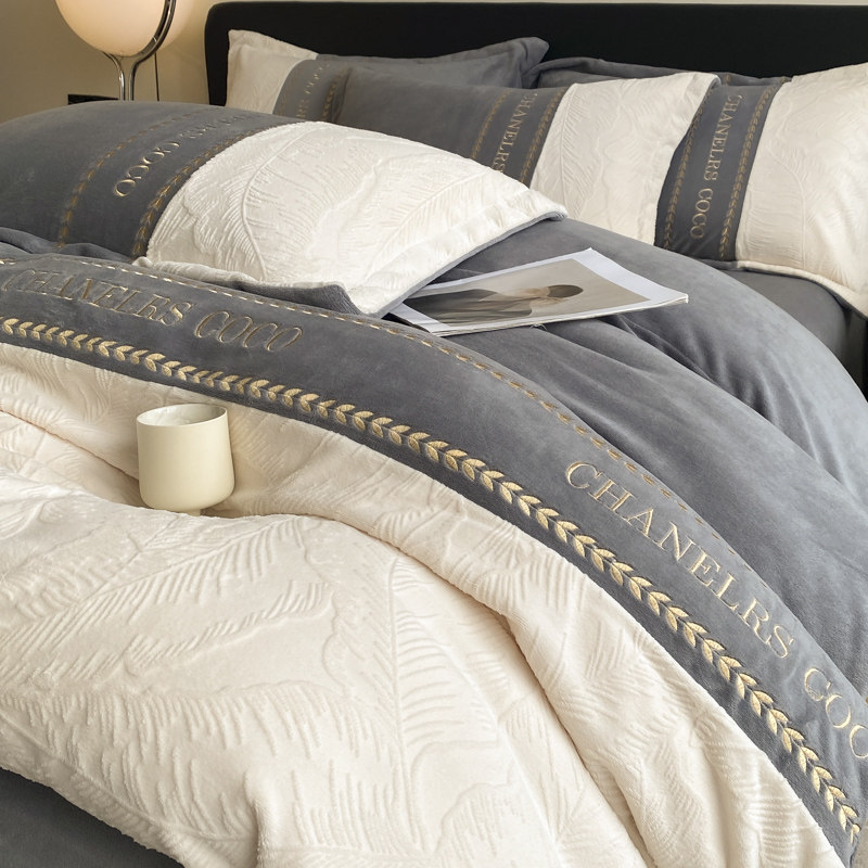 加厚保暖牛奶绒四件套冬季珊瑚绒床笠款三件套冬季加绒床上用品,淘宝优惠券,粉丝福利购,淘宝优惠卷