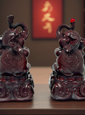 吉祥大象招财摆件对象批发家居装饰送礼工艺客厅办公摆件工厂直发